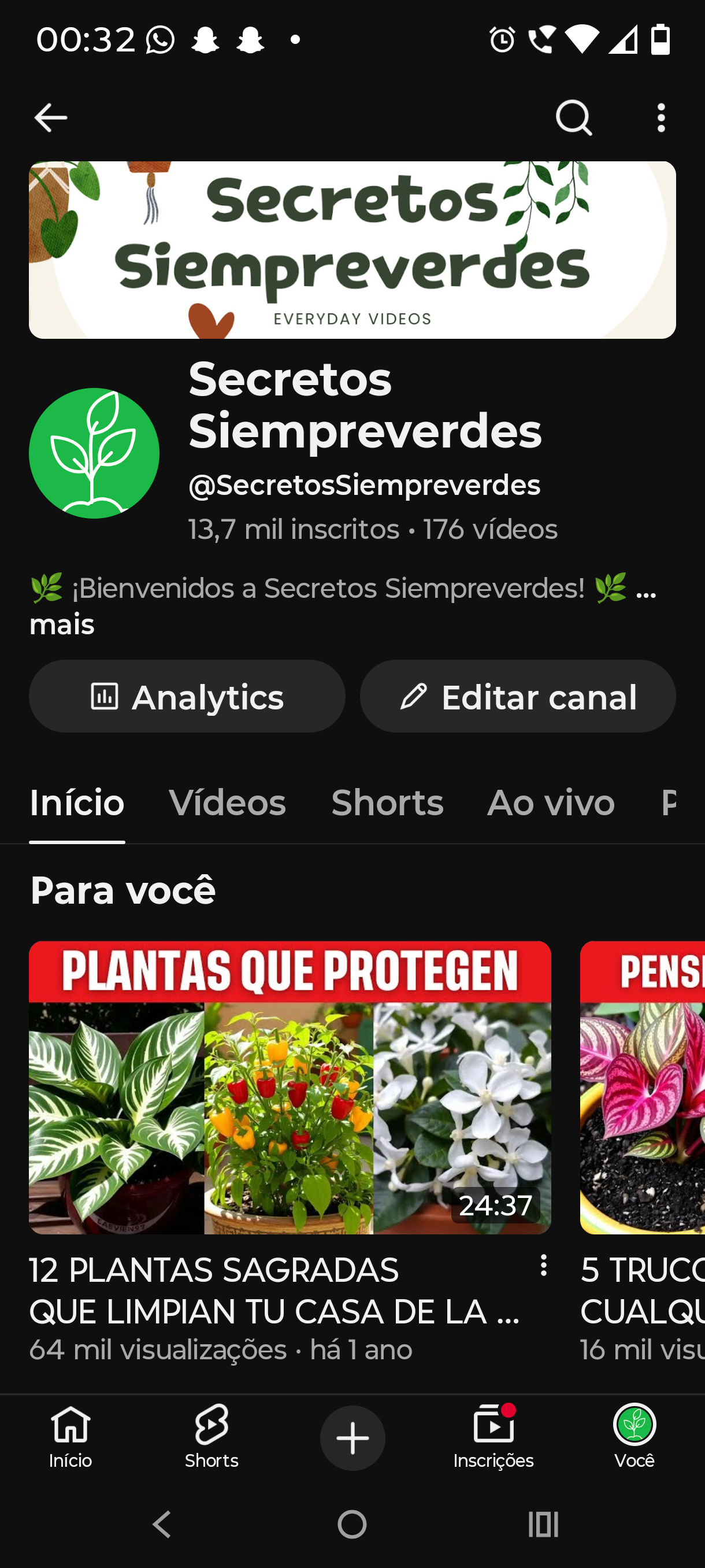 Canal YouTube a venda  mega promoção.