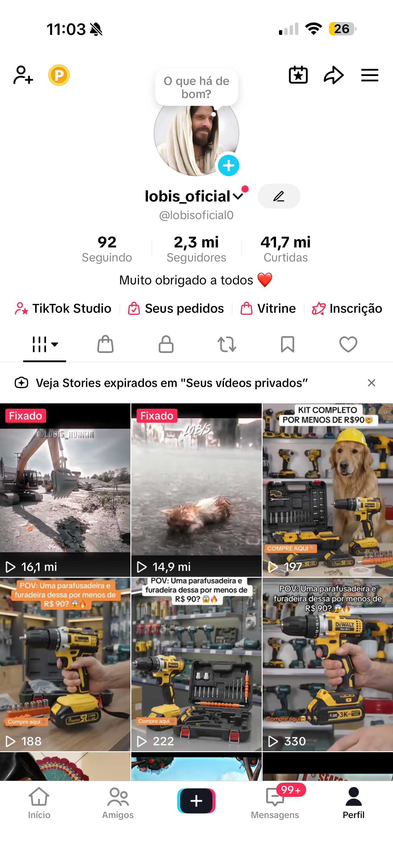 Tik Tok 2 milhões